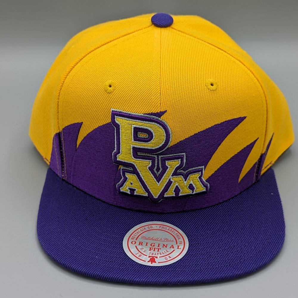 Prairie View A&M University Mitchell &Ness Snapback Hat Cap Gold and Purple